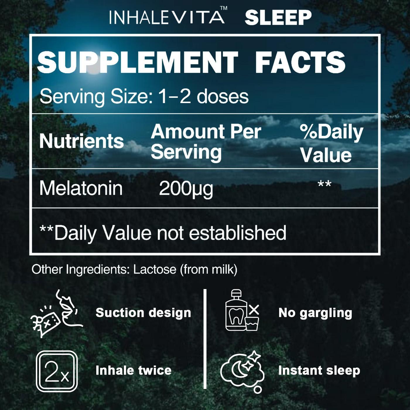 InhaleVita Sleep Mate Melatonin, Inhaled Melatonin for Deeper Sleep - Inhalevitaus
