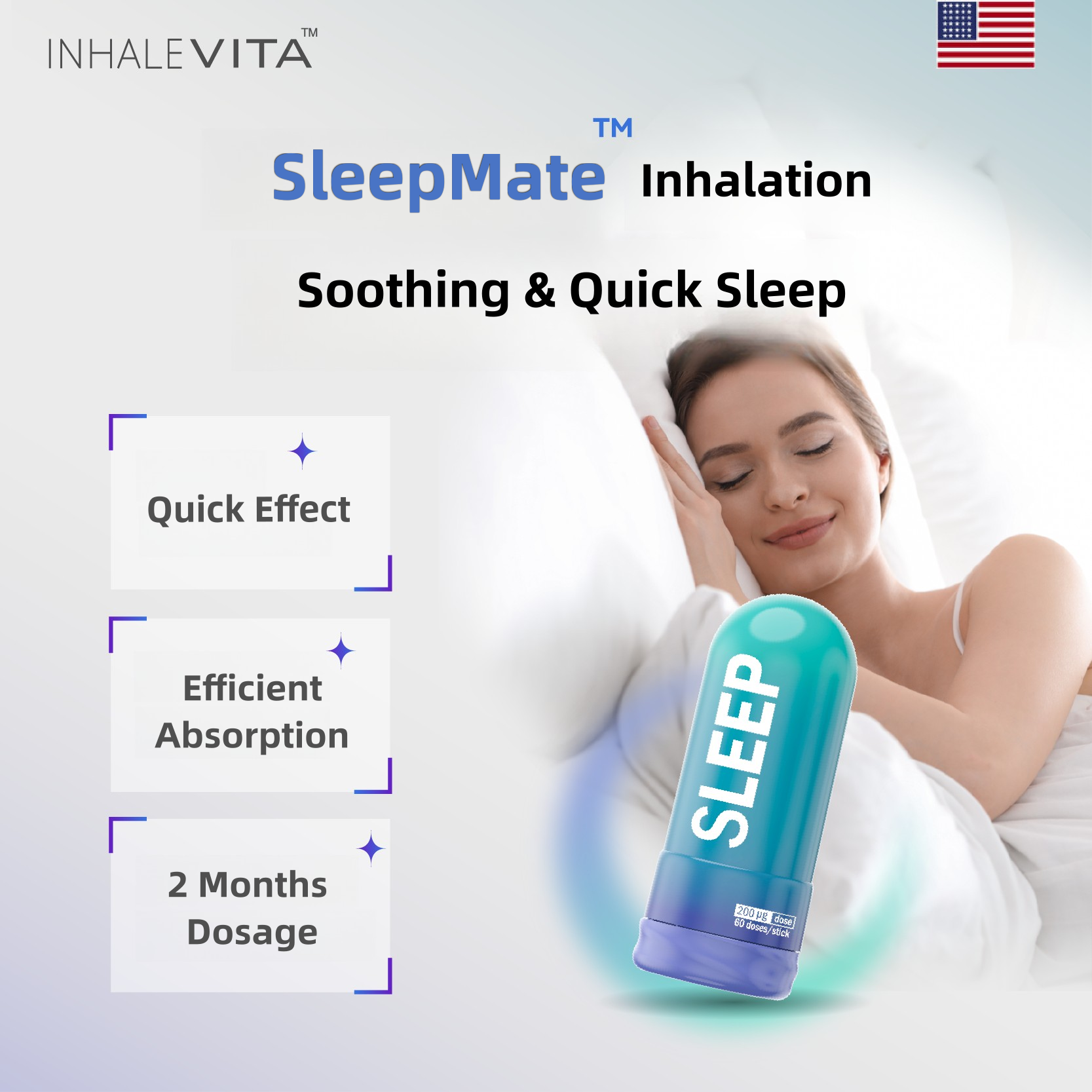 Bundle Discount-InhaleVita Sleep Mate Melatonin, Inhaled Melatonin for Deeper Sleep - Inhalevitaus
